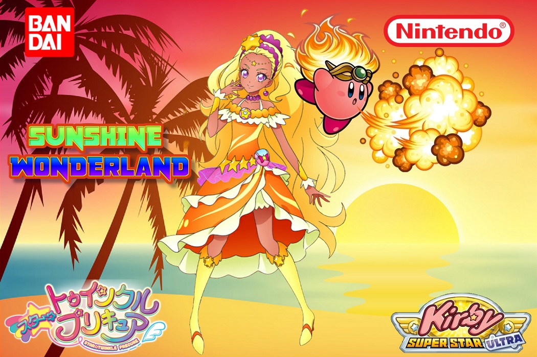 Cure Soleil And Fire Kirby Wallpaper - Nintendo - HD Wallpaper 