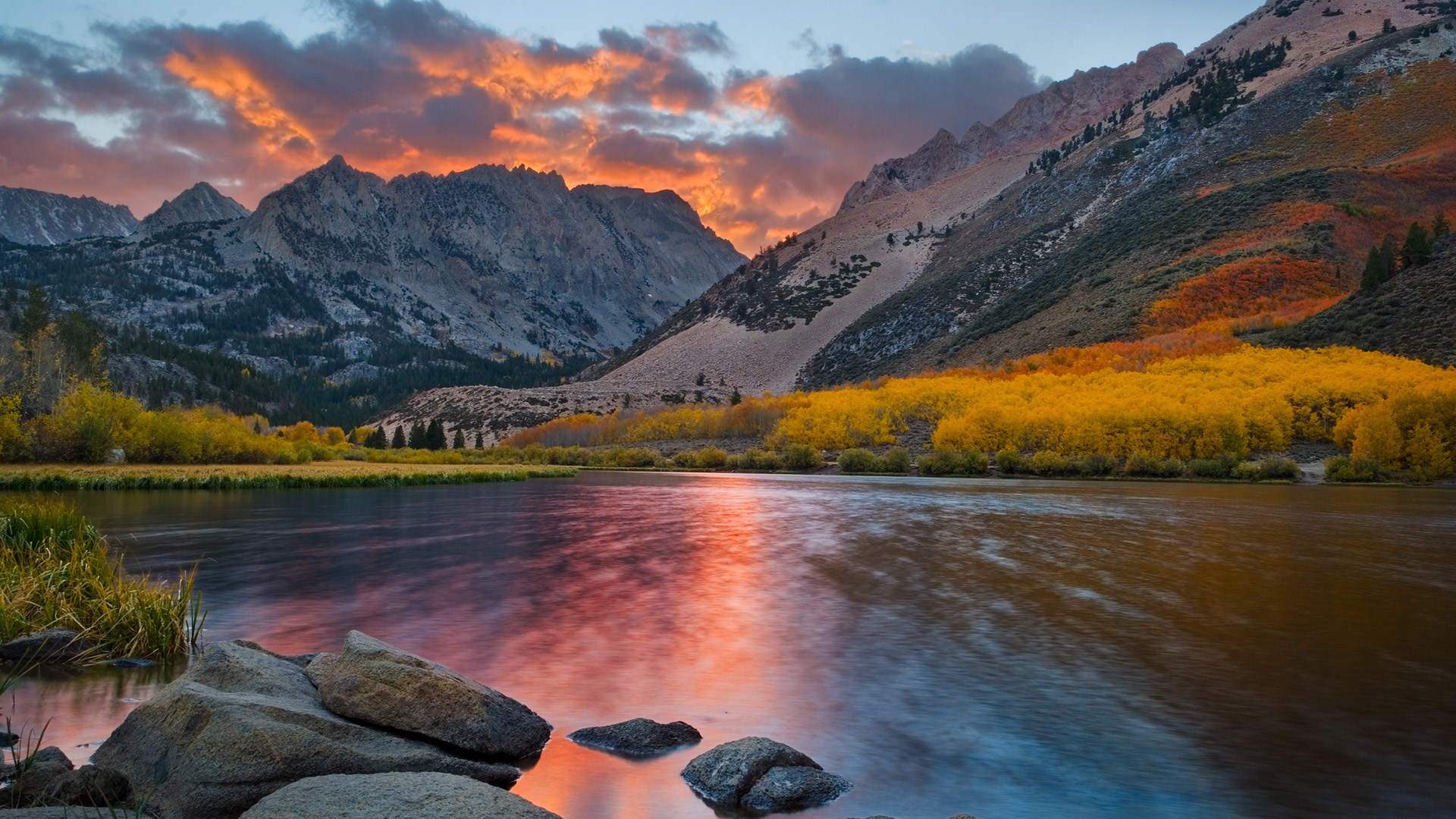 Autumn Mountain Wallpapers Desktop Background For Free - North Lake - HD Wallpaper 