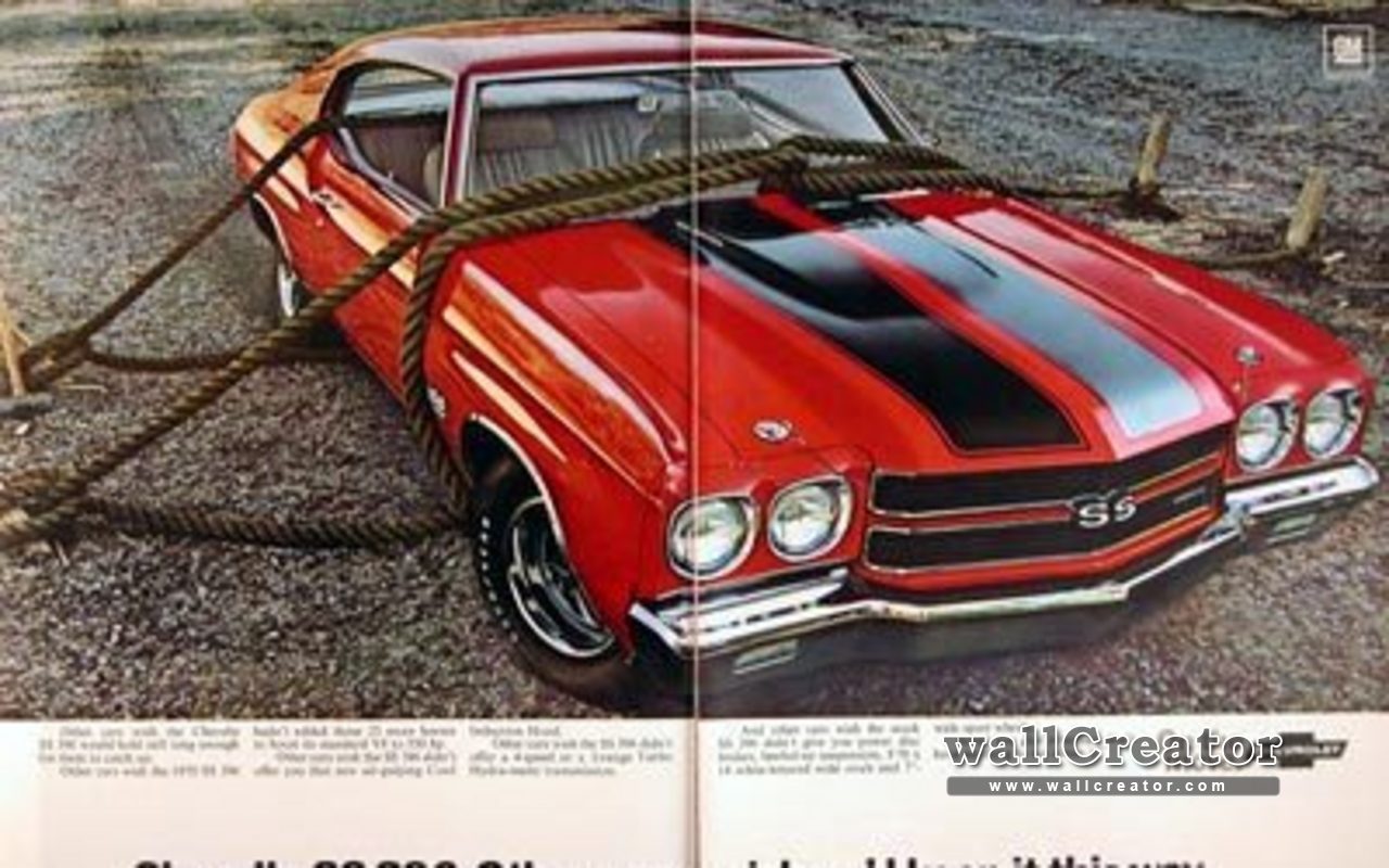 1280 / 800 Wallpaper - 1970 Chevy Chevelle Ss Ad - HD Wallpaper 