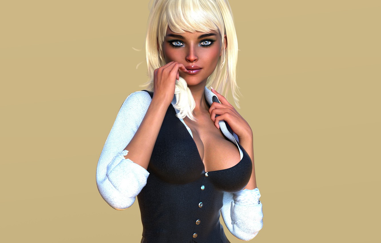 Photo Wallpaper Look, Girl, Blondie - Girl - HD Wallpaper 