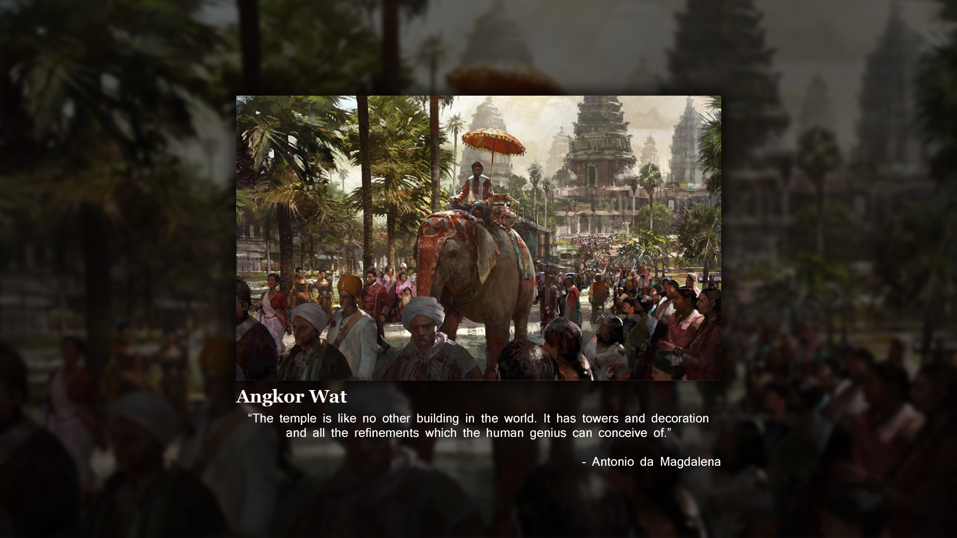 Angkor Wat Concept Art - HD Wallpaper 
