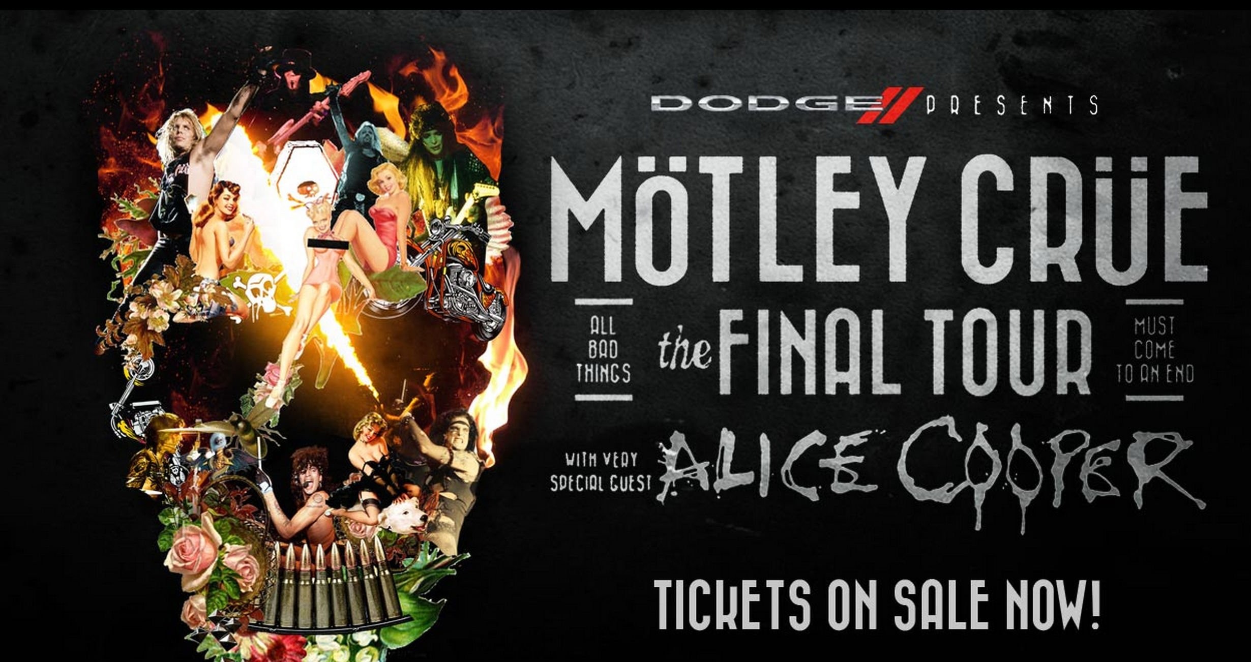 Motley Crue Hair Metal Heavy Poster Alice Cooper Hf - Motley Crue The End Live In Los Angeles - HD Wallpaper 