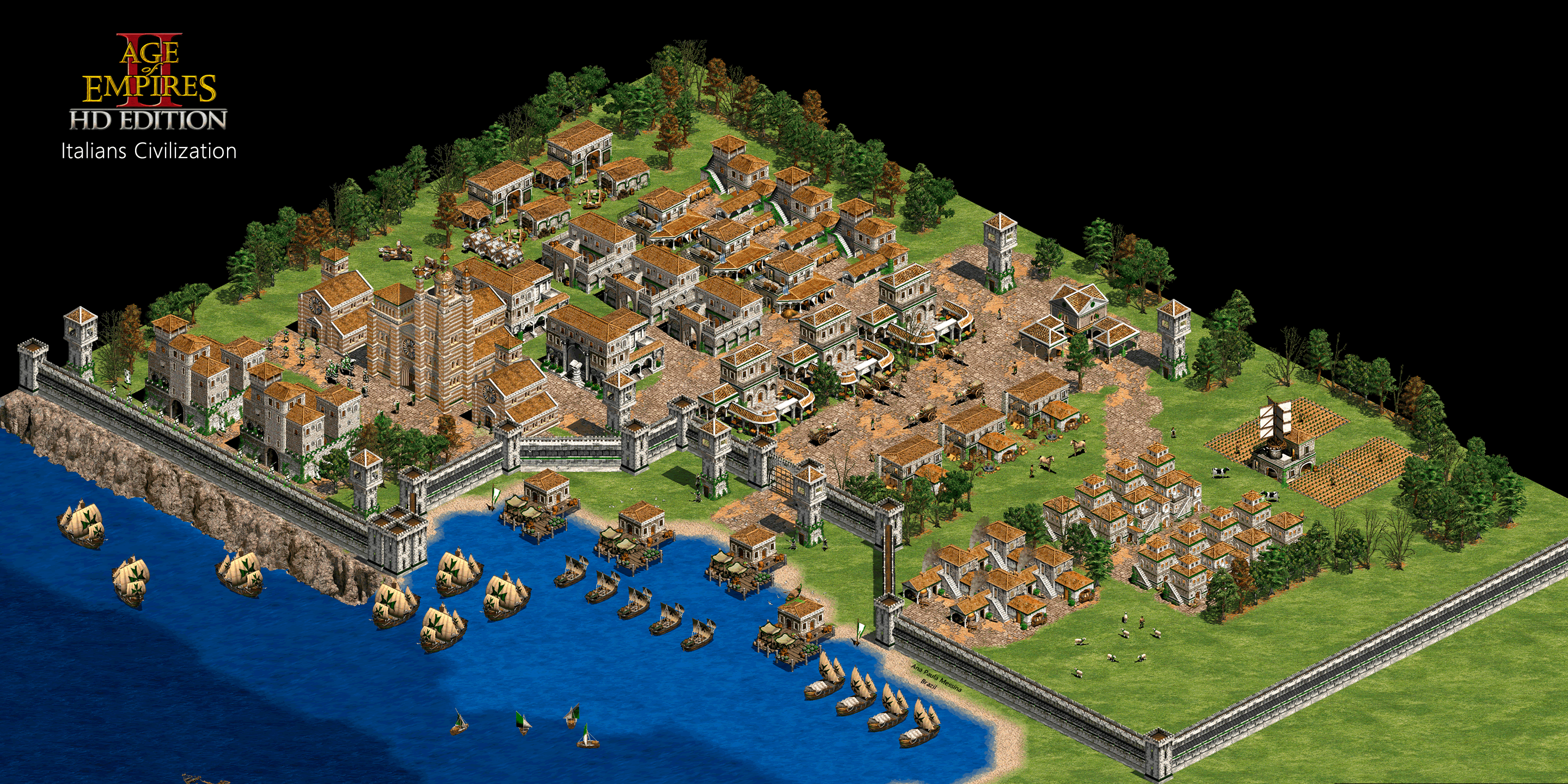 Age Of Empires Ii Italians Civilization By Anamessina-d9z1xrh - Docas Age Of Empires 2 - HD Wallpaper 