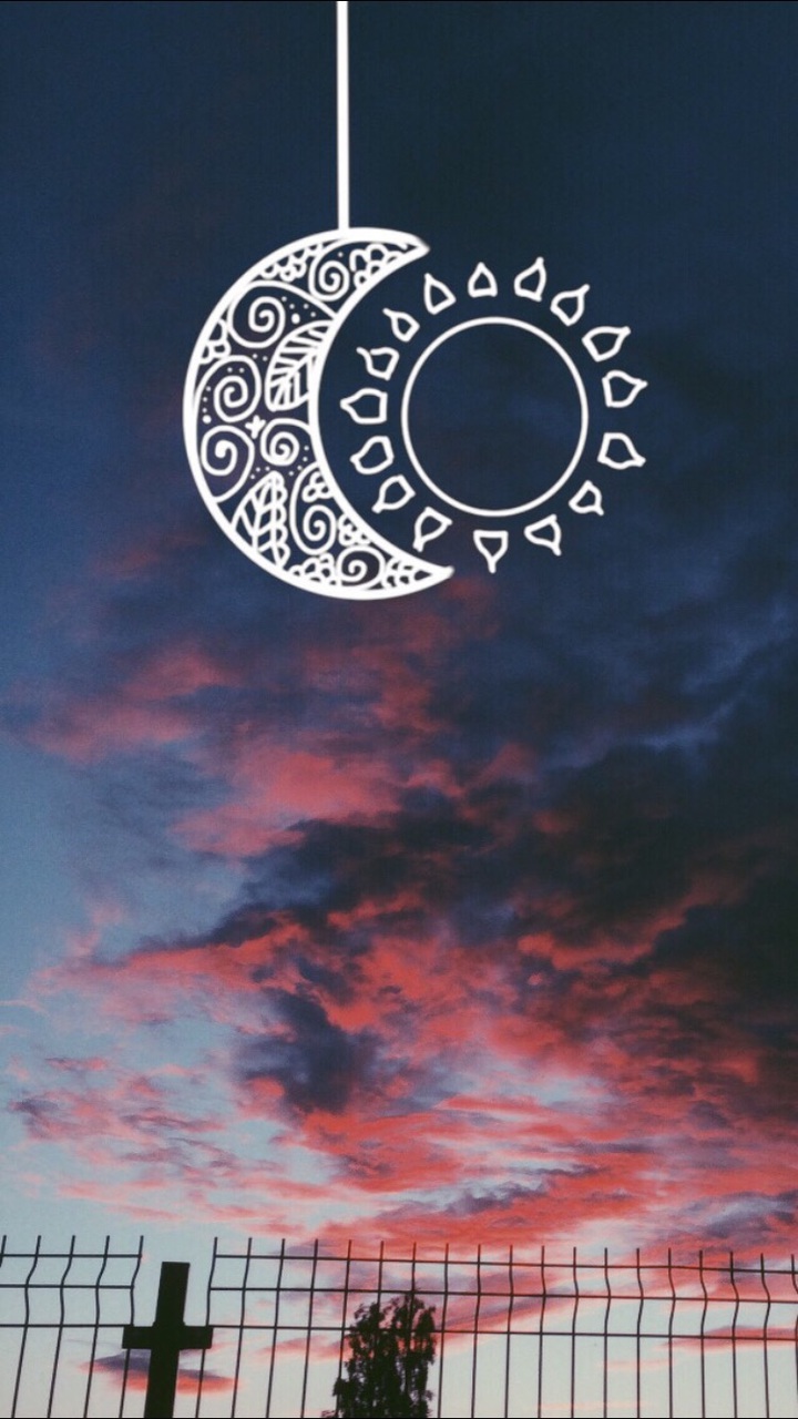 Moon, Sun, And Wallpaper Image - Fondos Tumblr De Mandalas - HD Wallpaper 