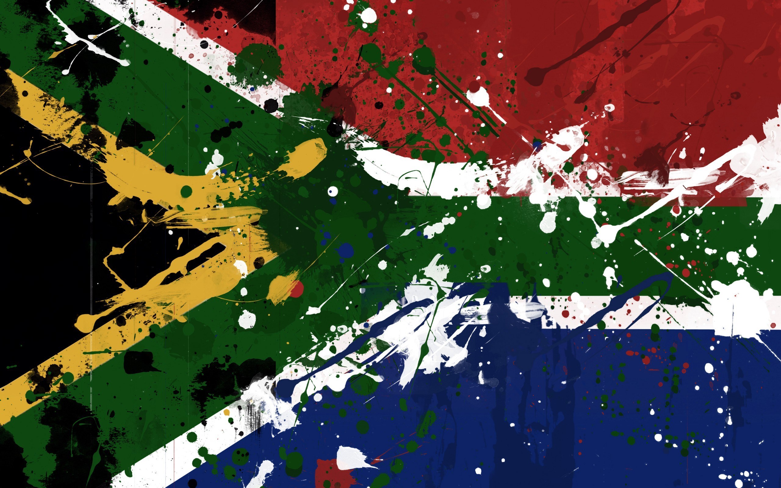 South African Flag Black - HD Wallpaper 