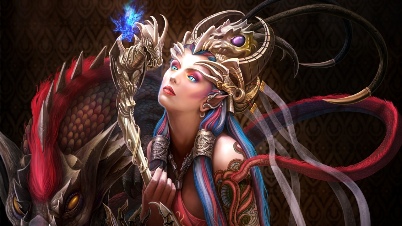 Witch Female Fantasy Art - HD Wallpaper 