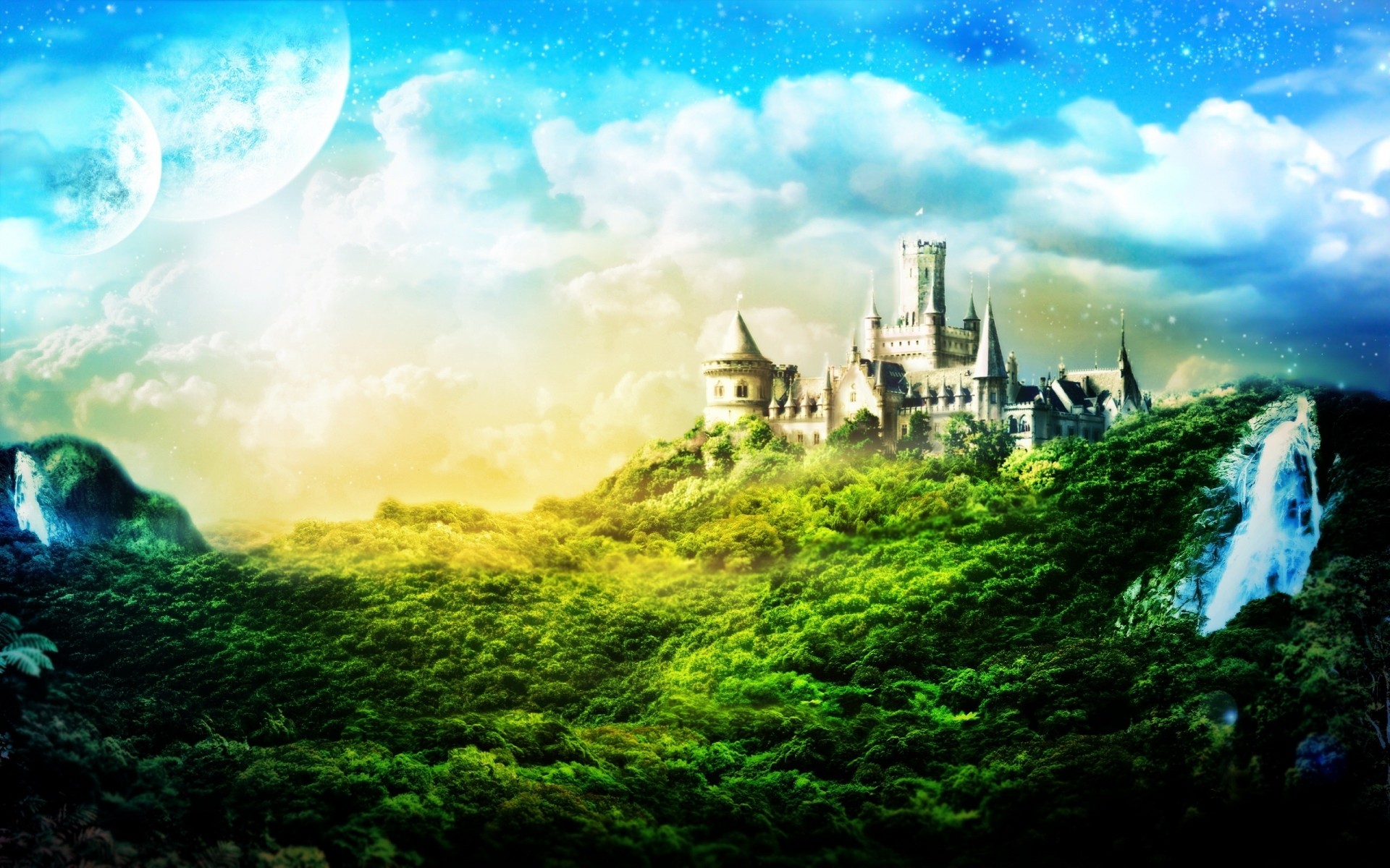 Fantasy Nature Travel Landscape Sky Outdoors Summer - Fairy Tales Background - HD Wallpaper 