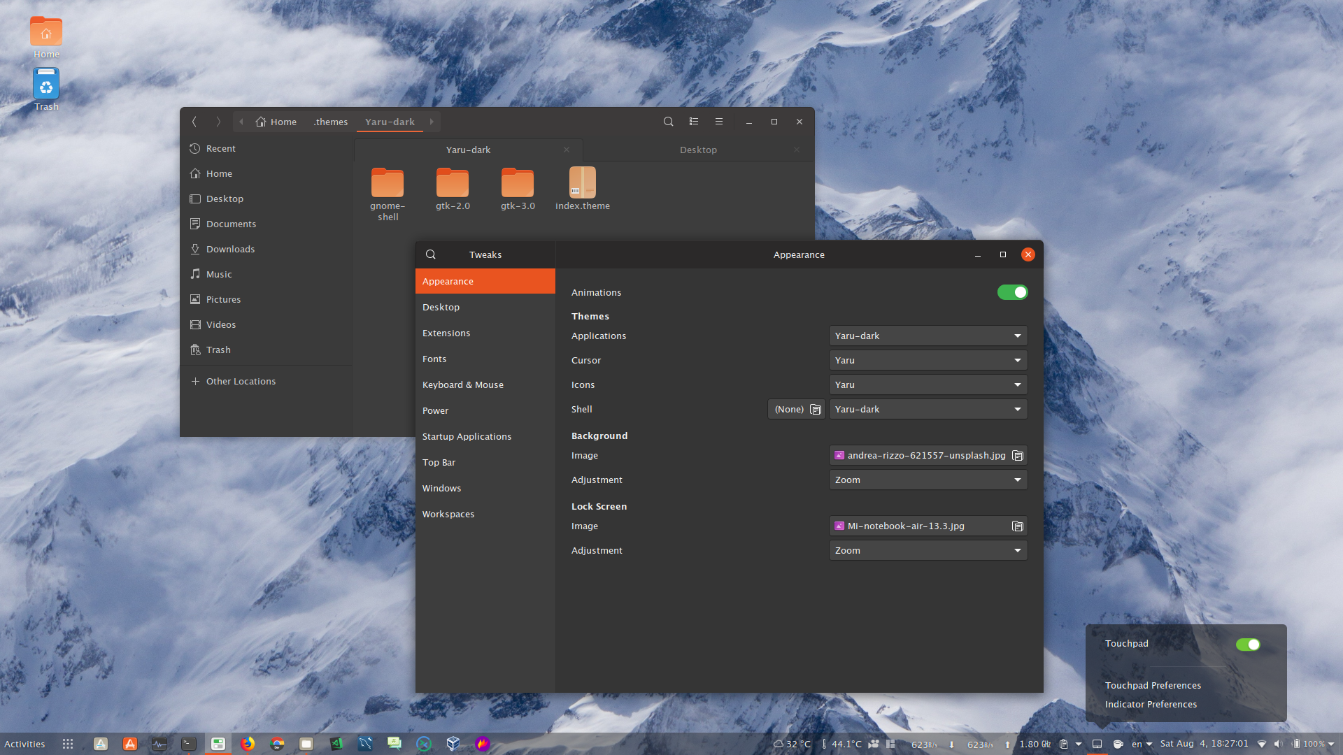Yaru Dark Theme - HD Wallpaper 