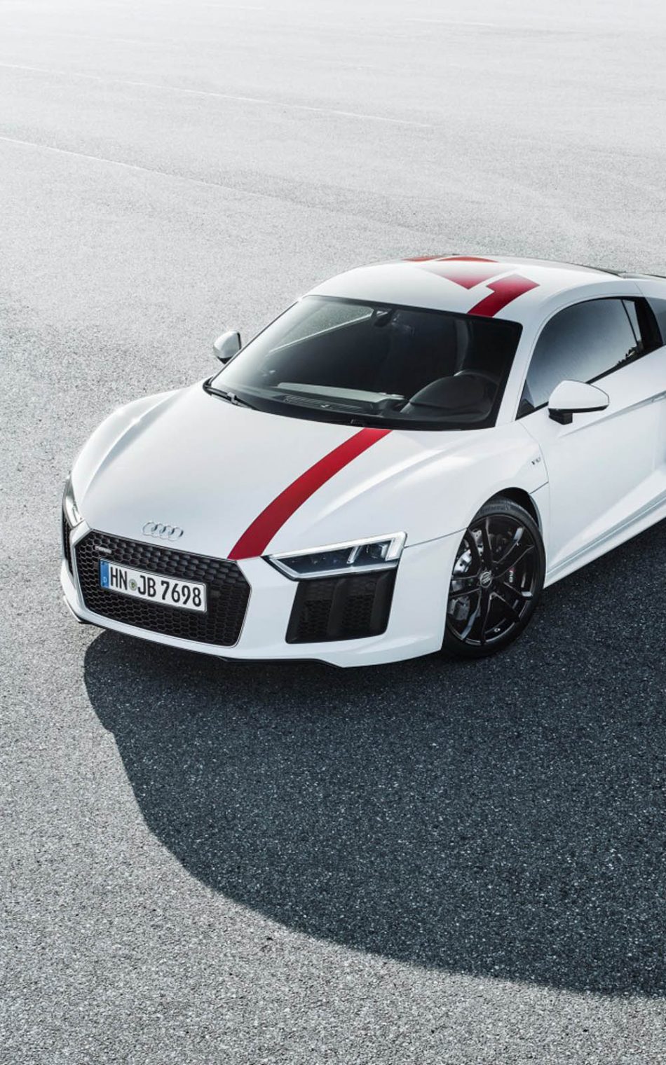 White Audi R8 V10 Rws 2018 Hd Mobile Wallpaper - Sfondi Audi Rs3 2018 - HD Wallpaper 