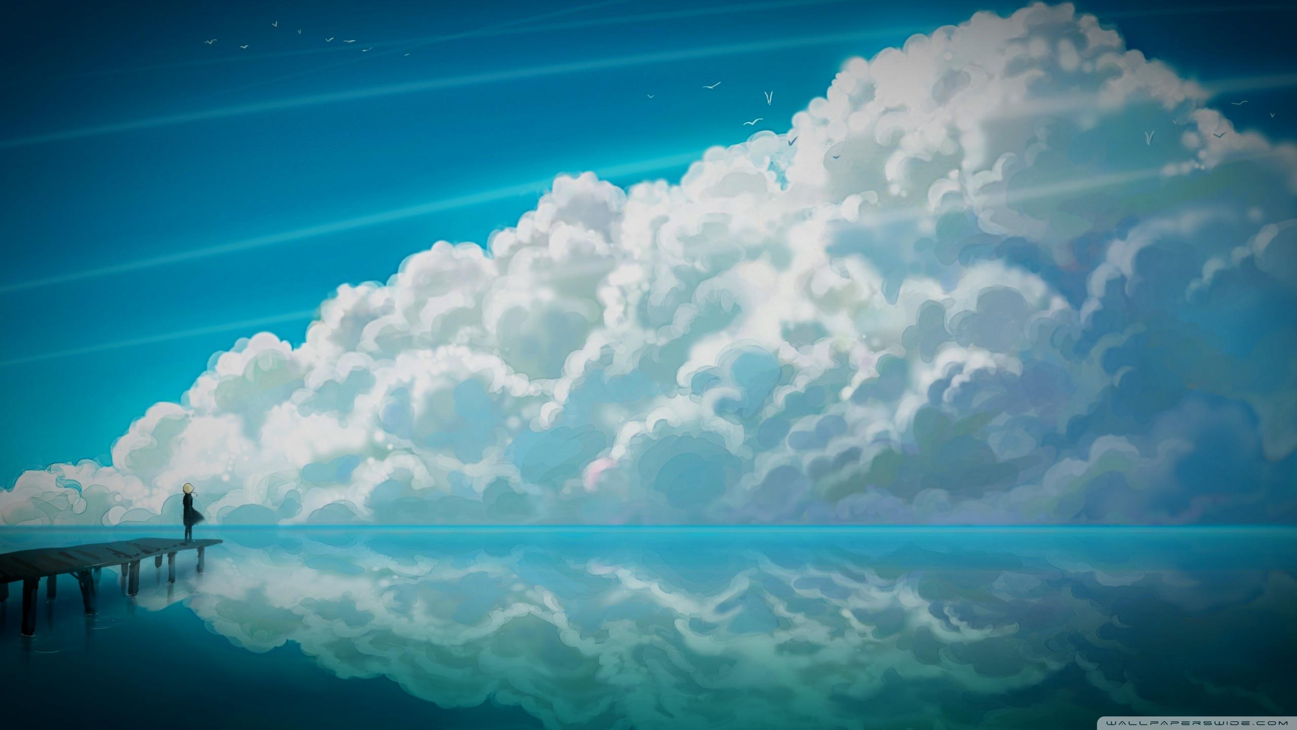 Wallpapers 2560 X 1440 - Anime Sky Wallpaper 4k - HD Wallpaper 