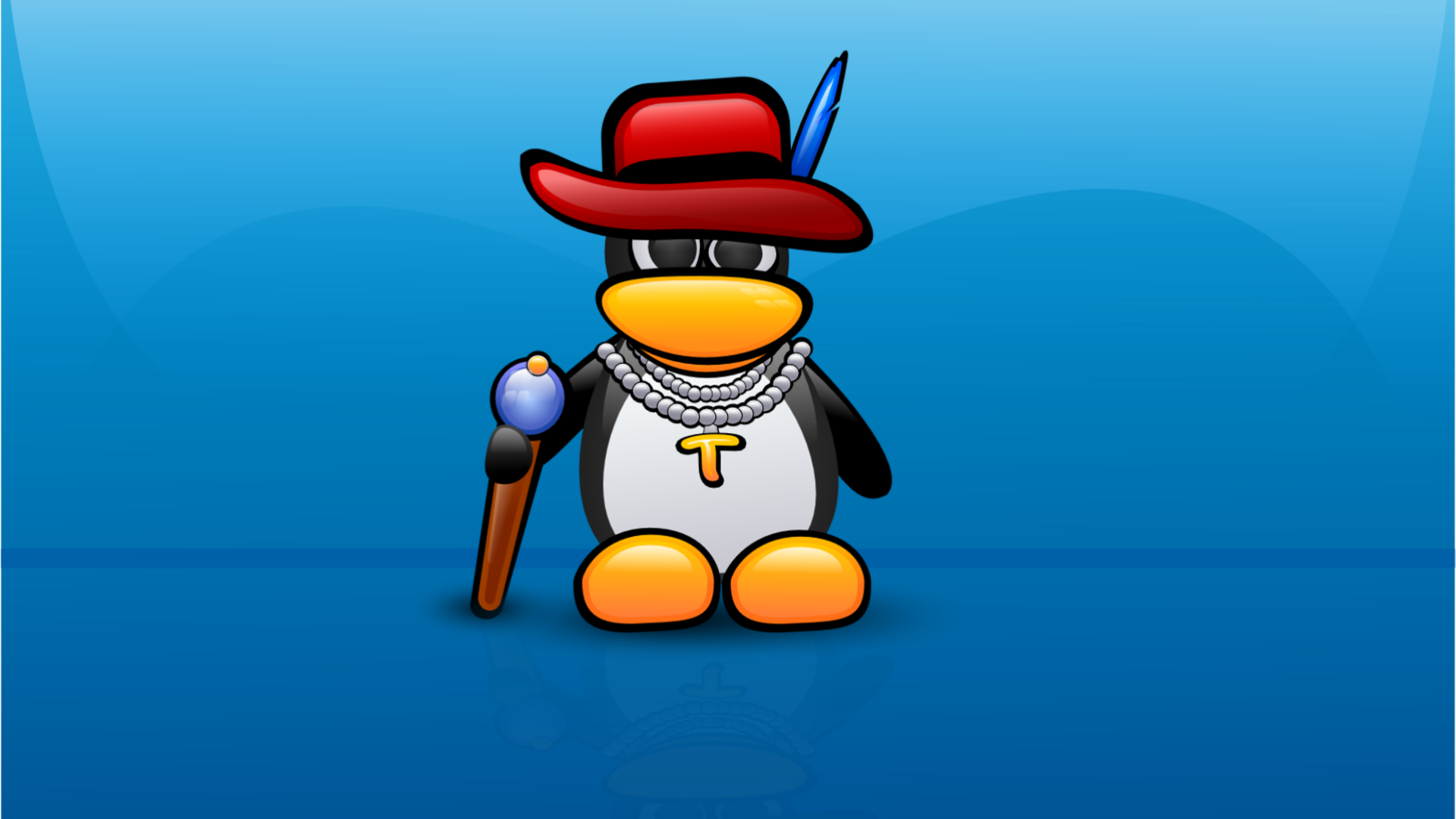 Linux Tux Wallpaper - Linux Penguin - HD Wallpaper 