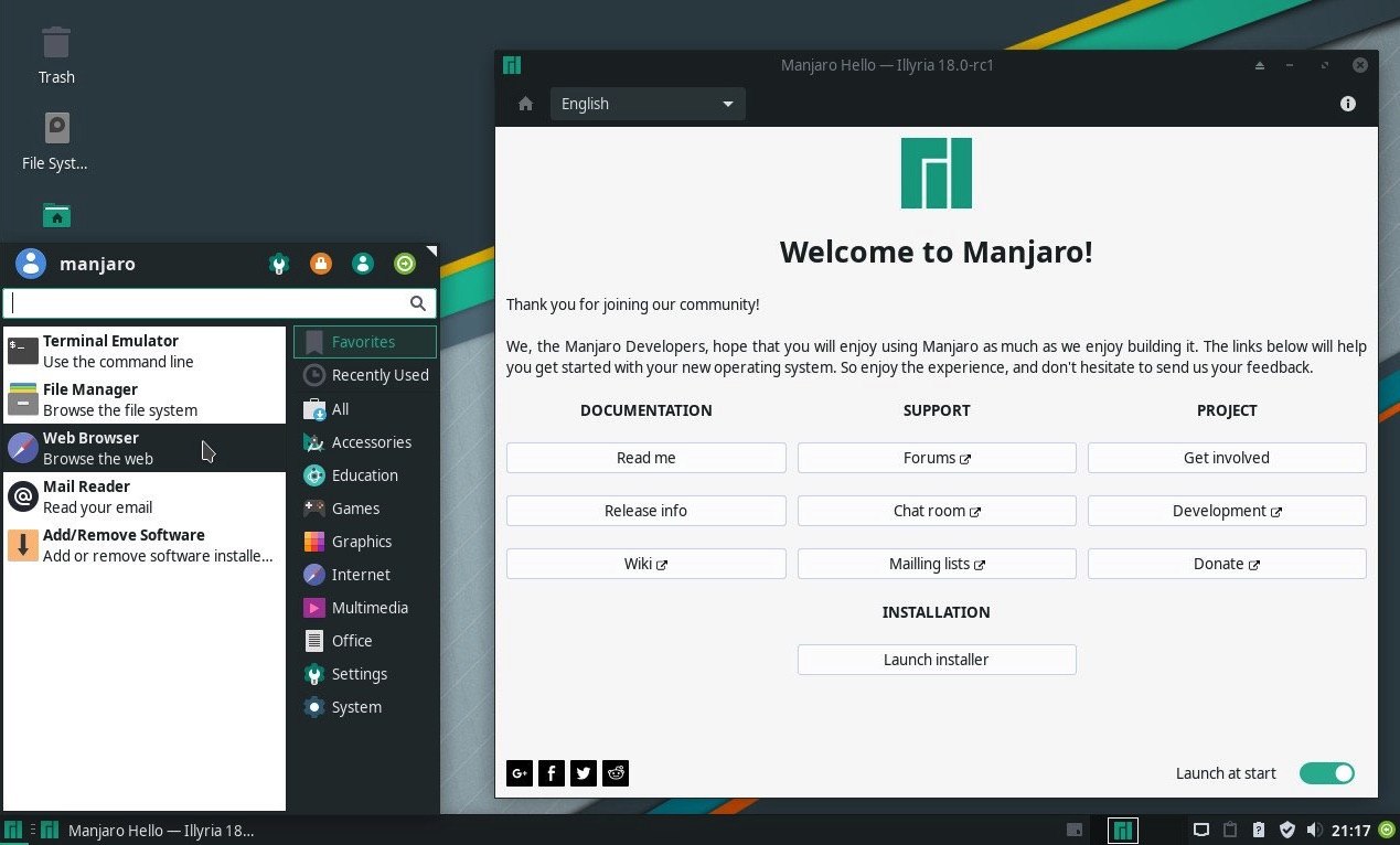Manjaro Linux - Manjaro Xfce Illyria 18.0 4 - HD Wallpaper 