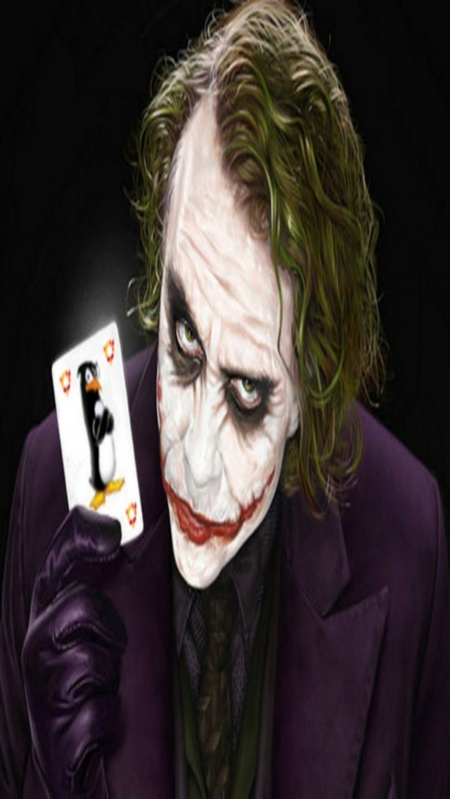 Heath Ledger Joker Holding Card - HD Wallpaper 