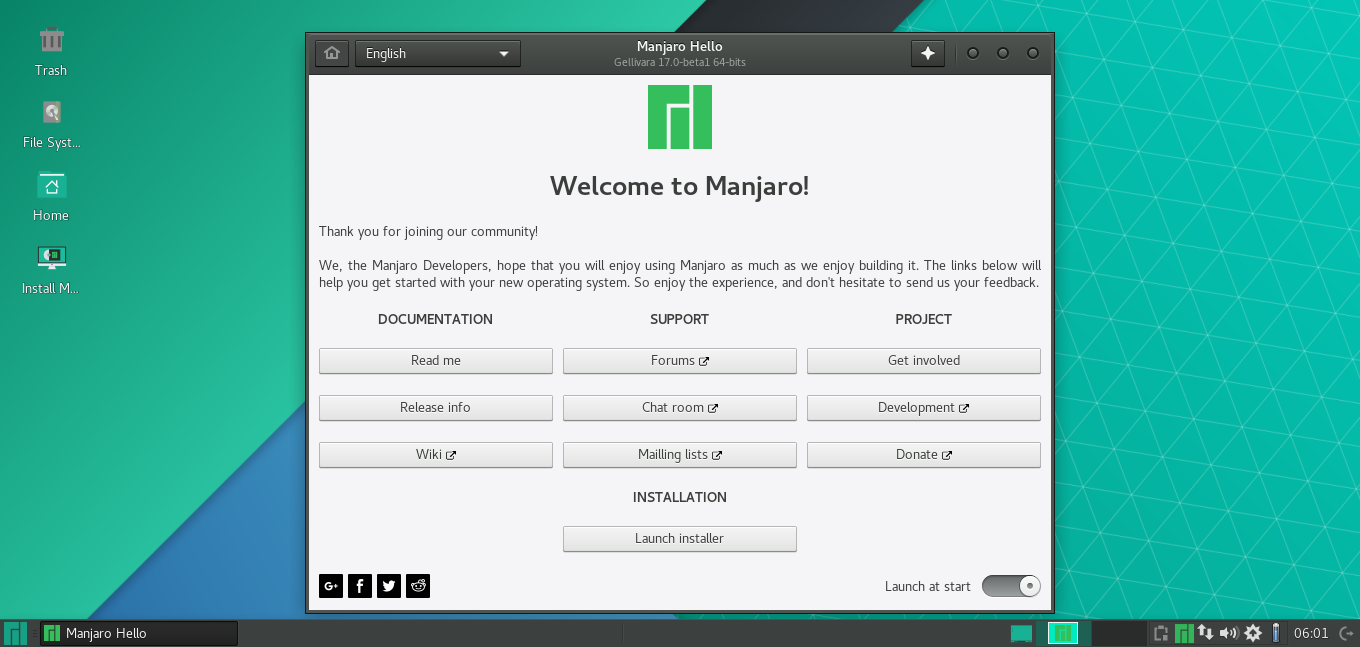Manjaro Budgie 18.1 - HD Wallpaper 