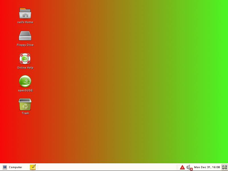 Opensuse Desktop With Gradient Background Image - Opensuse Gnome - HD Wallpaper 