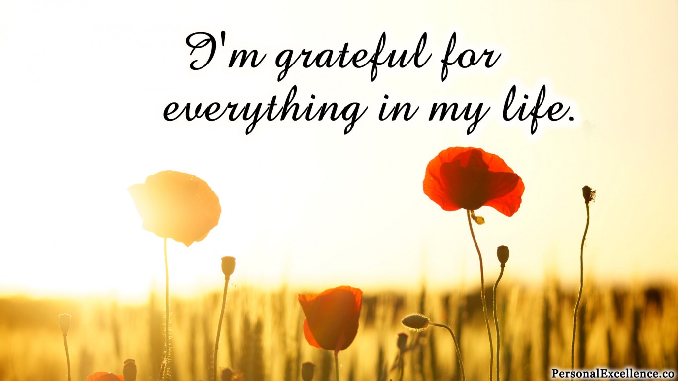I M Grateful For Everything In My Life - HD Wallpaper 
