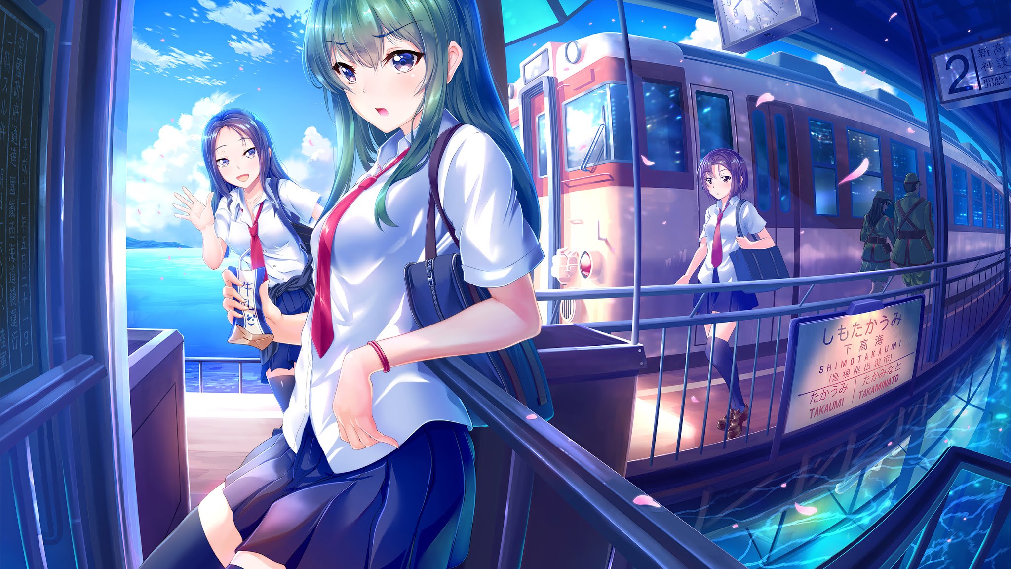 Subway Girls Anime 4k Wallpaper - Imagenes De Anime 4k - HD Wallpaper 