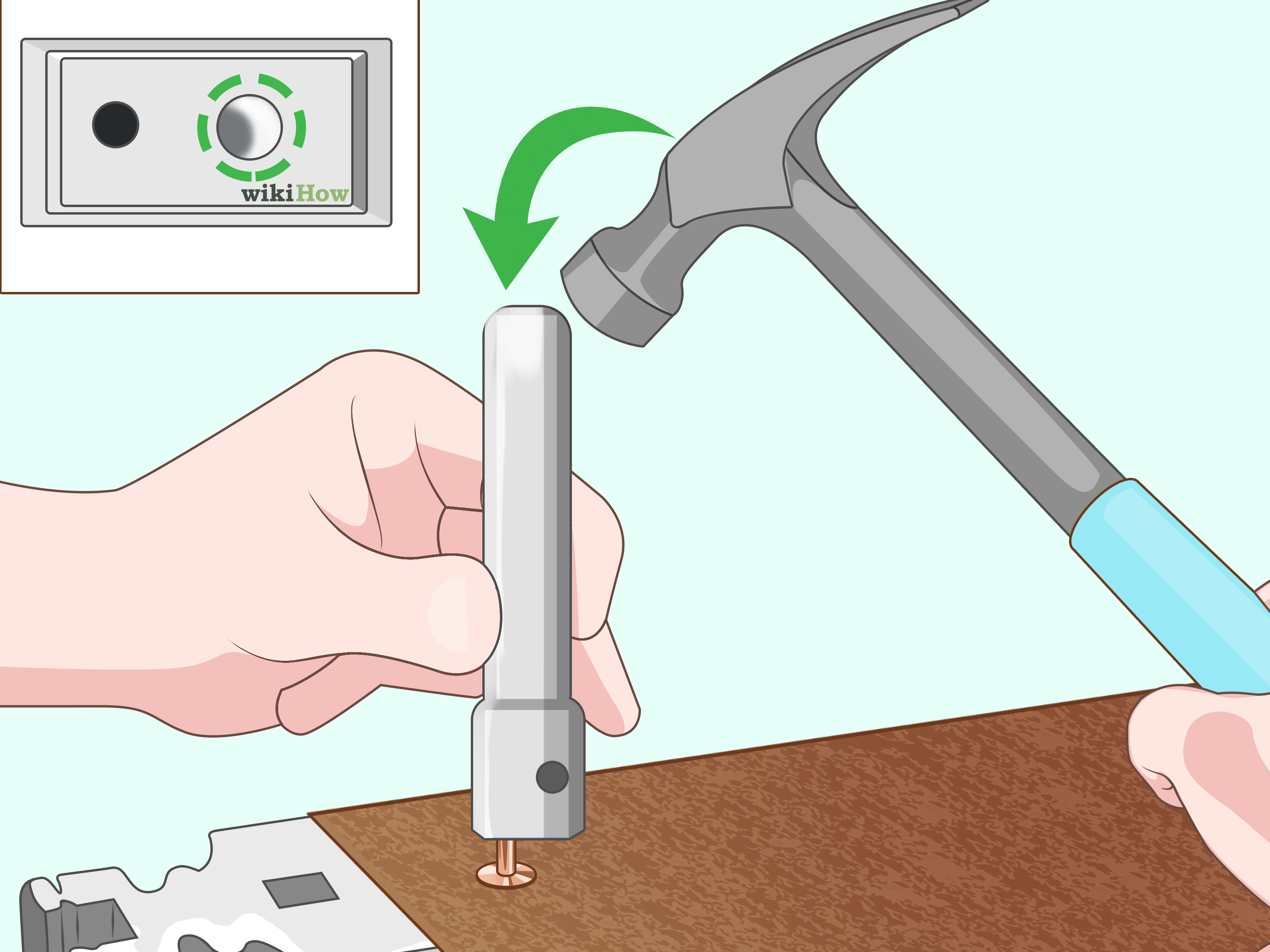 Image Titled Rivet Leather Step - Rivet With A Hammer - HD Wallpaper 