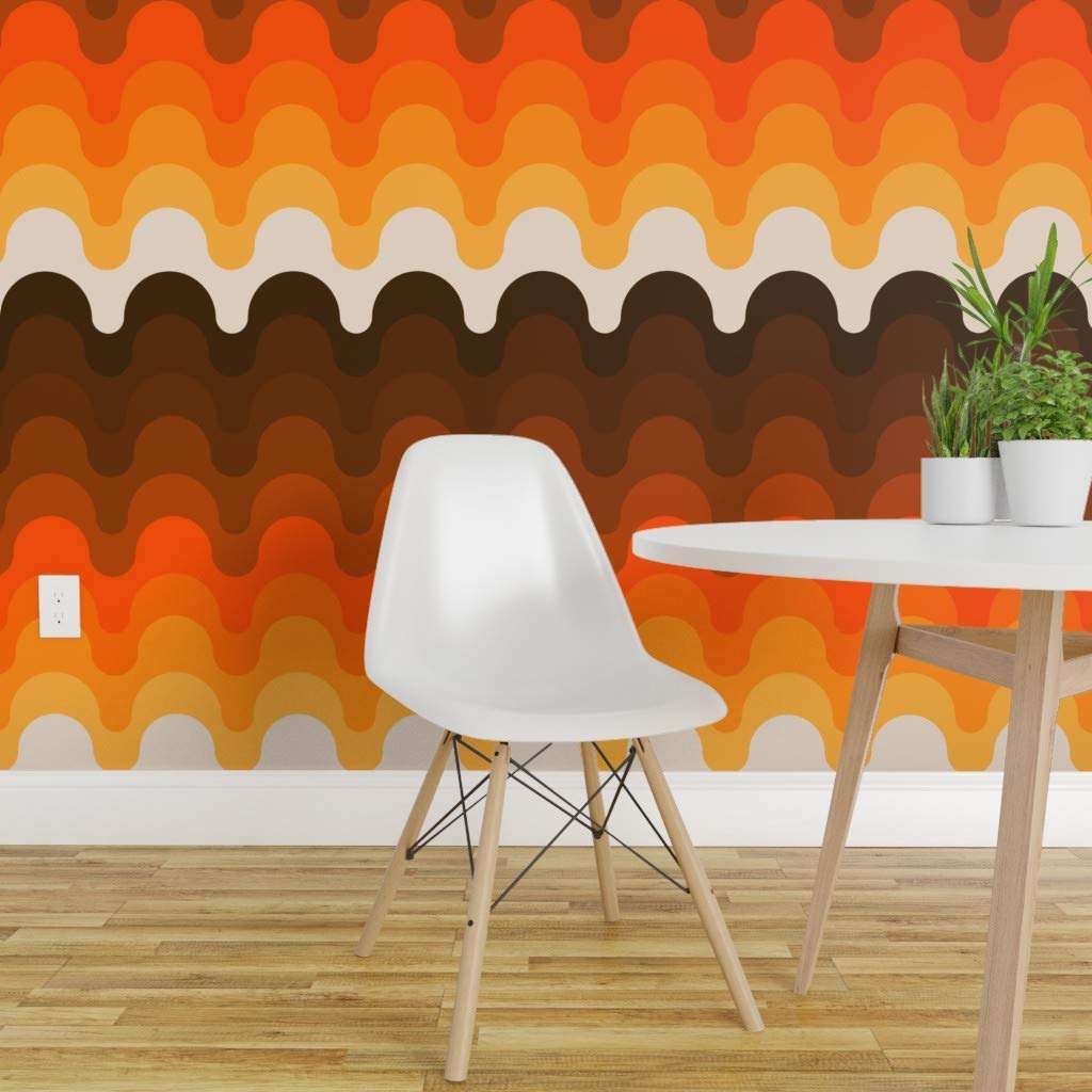 Spoonflower Peel And Stick Removable Wallpaper, Retro - 1960s Star Designs - HD Wallpaper 