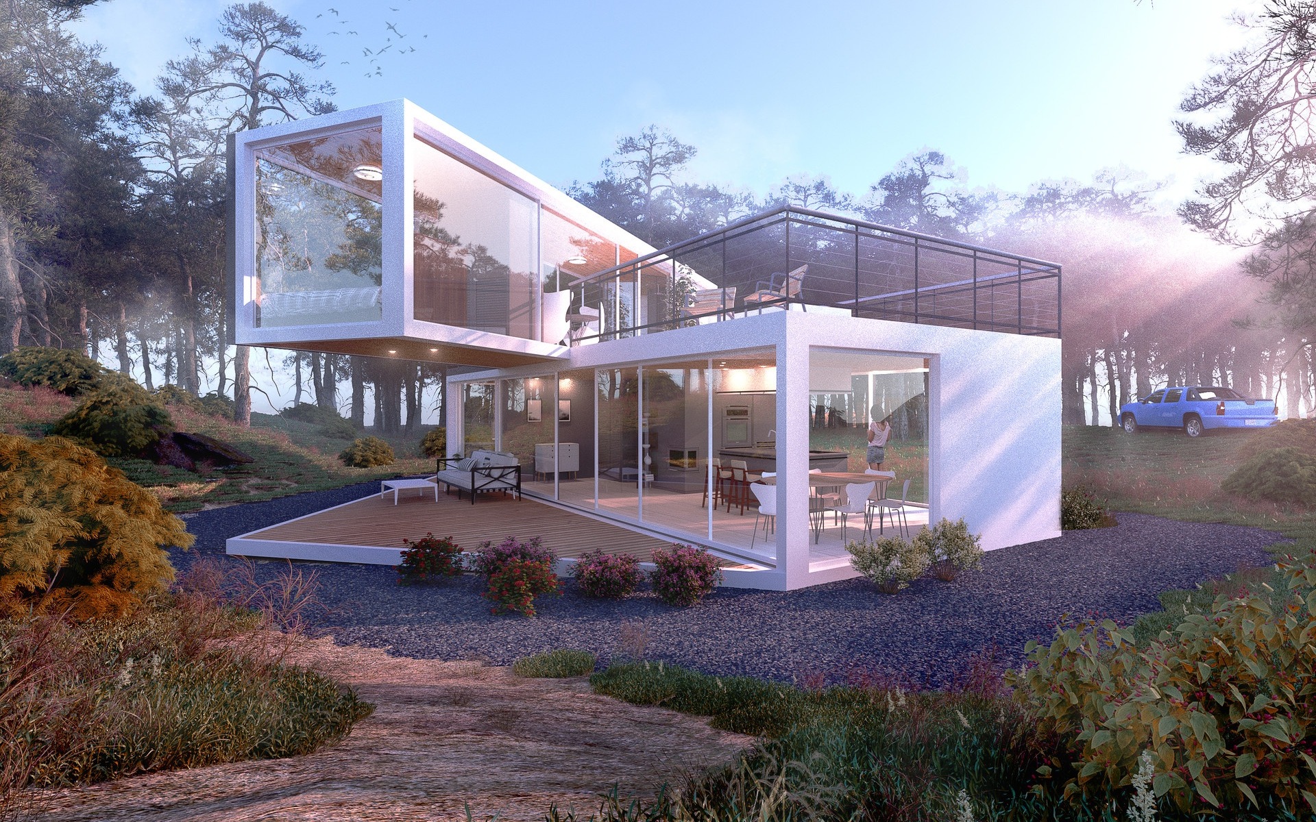 Modern House Design Country House Exterior Modern Architecture 1920x1200 Wallpaper Teahub Io