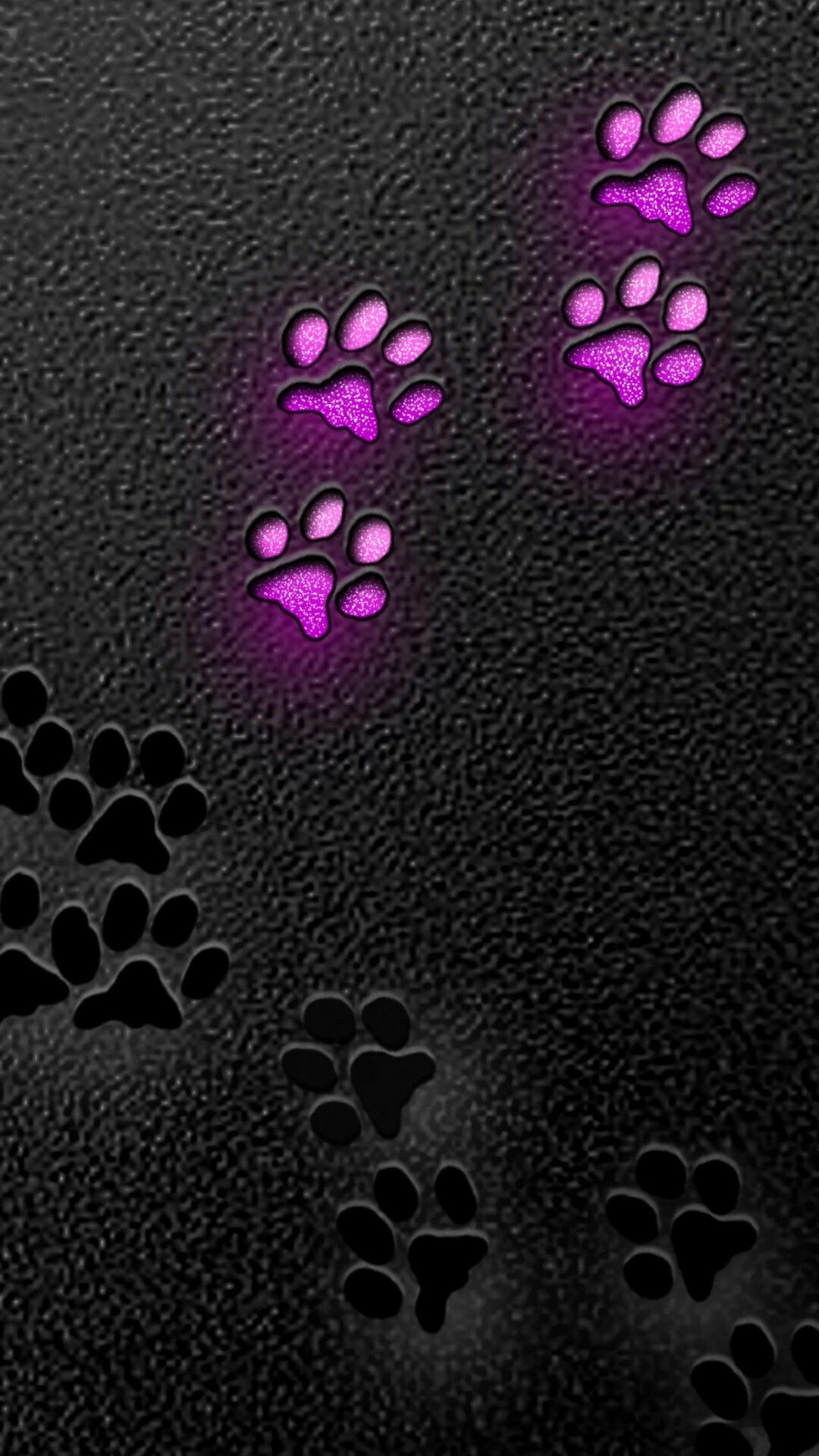 Paw Prints Wallpaperby Artist Unknown - Purple Paw Print Aesthetic - HD Wallpaper 