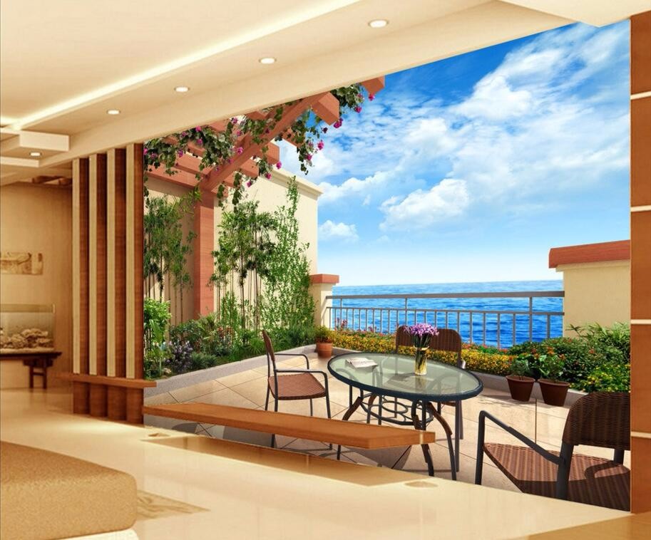 12284486-1 - Mediterranean Balcony - HD Wallpaper 