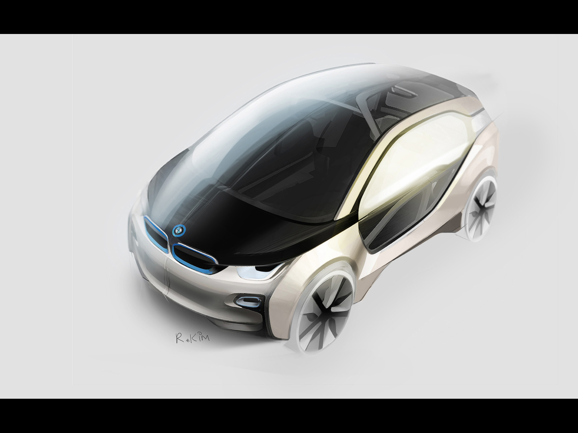 Bmw I3 Sketch - HD Wallpaper 