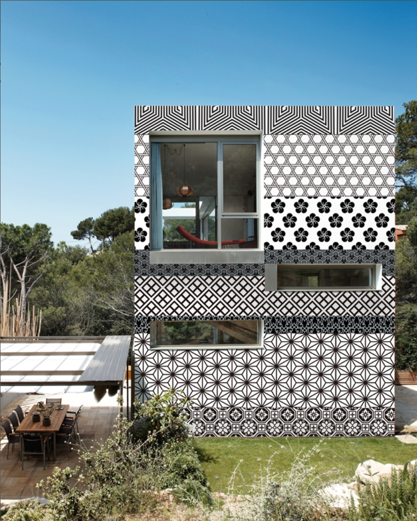 Out System By Wall & Deco - Outdoor House Wall Design Pattern - HD Wallpaper 