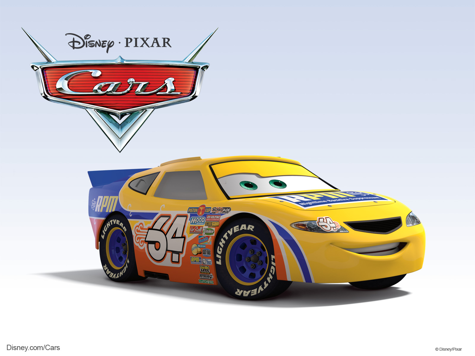 Winford Rutherford The Rpm Race Car From The Disney/pixar - Disney Cars Pixar Characters - HD Wallpaper 