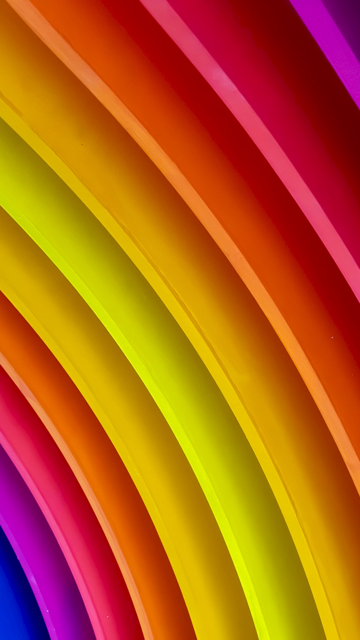 Wallpaper Lines, Colorful, Rainbow, Curved - Computer - HD Wallpaper 