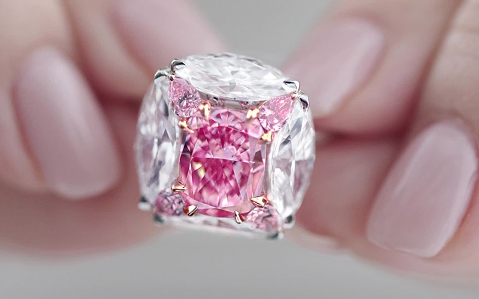 Superb Coloured Diamond And Diamond Ring, Moussaieff - Bubble Gum 粉紅 鑽 - HD Wallpaper 