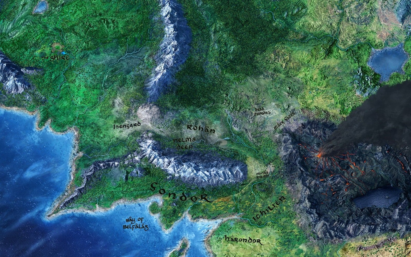 Battle For Middle Earth Map - HD Wallpaper 
