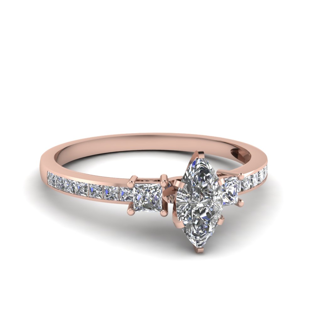 Delicate 3 Stone Marquise Diamond Engagement Ring In - Engagement Rings Delicate Ring - HD Wallpaper 