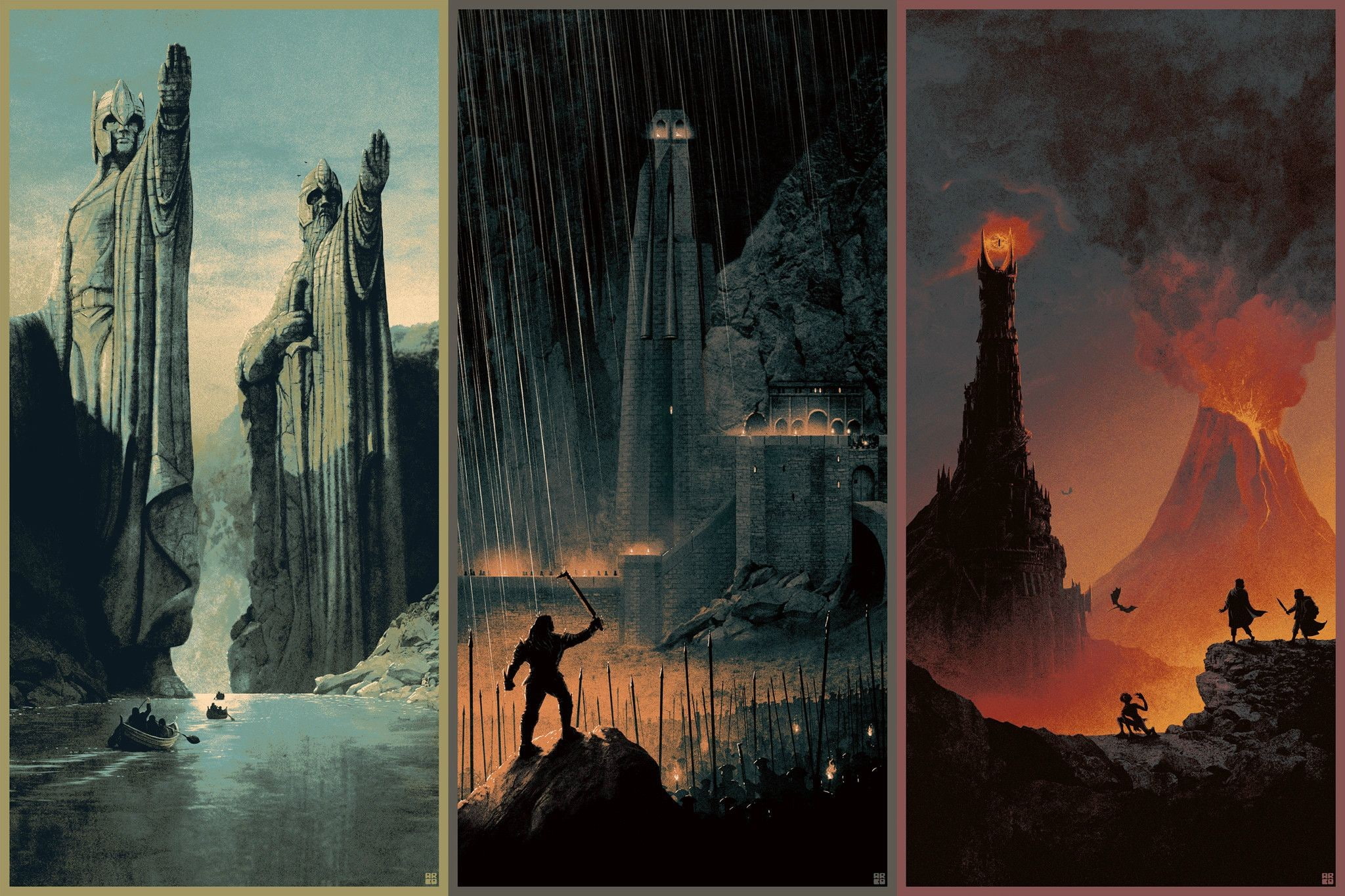 Lord Of The Rings Poster Trilogy - HD Wallpaper 