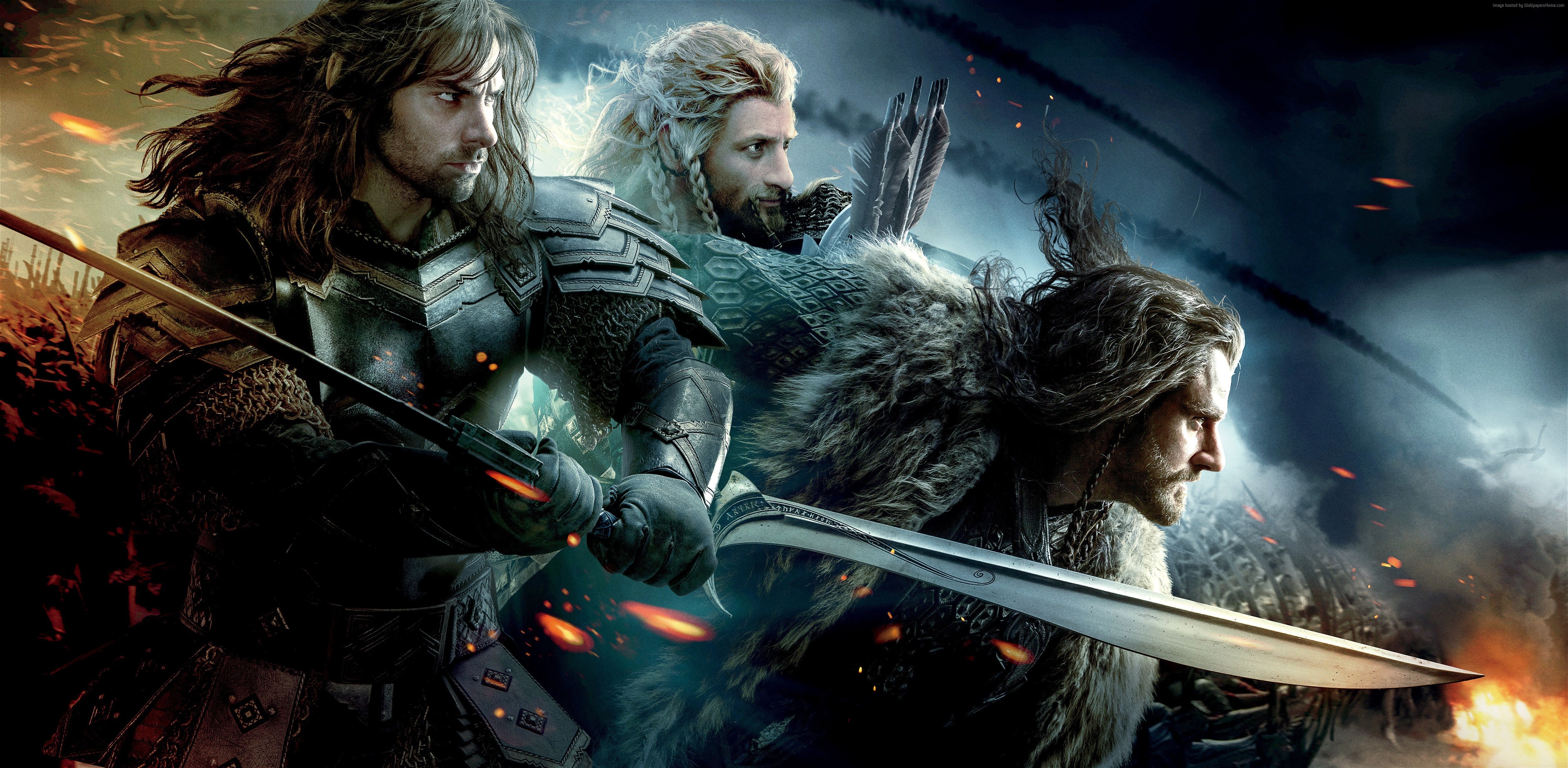 Hobbit Fili Kili And Thorin - HD Wallpaper 