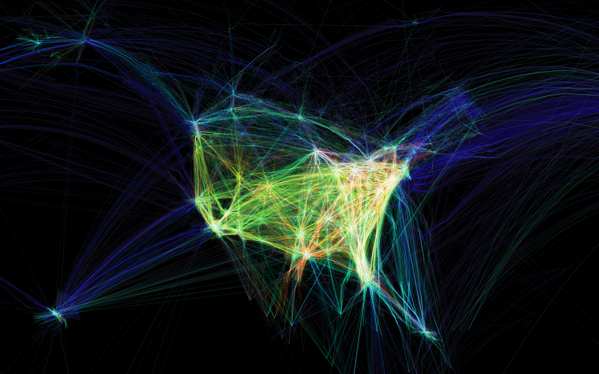 Aaron Koblin Flight Patterns - HD Wallpaper 