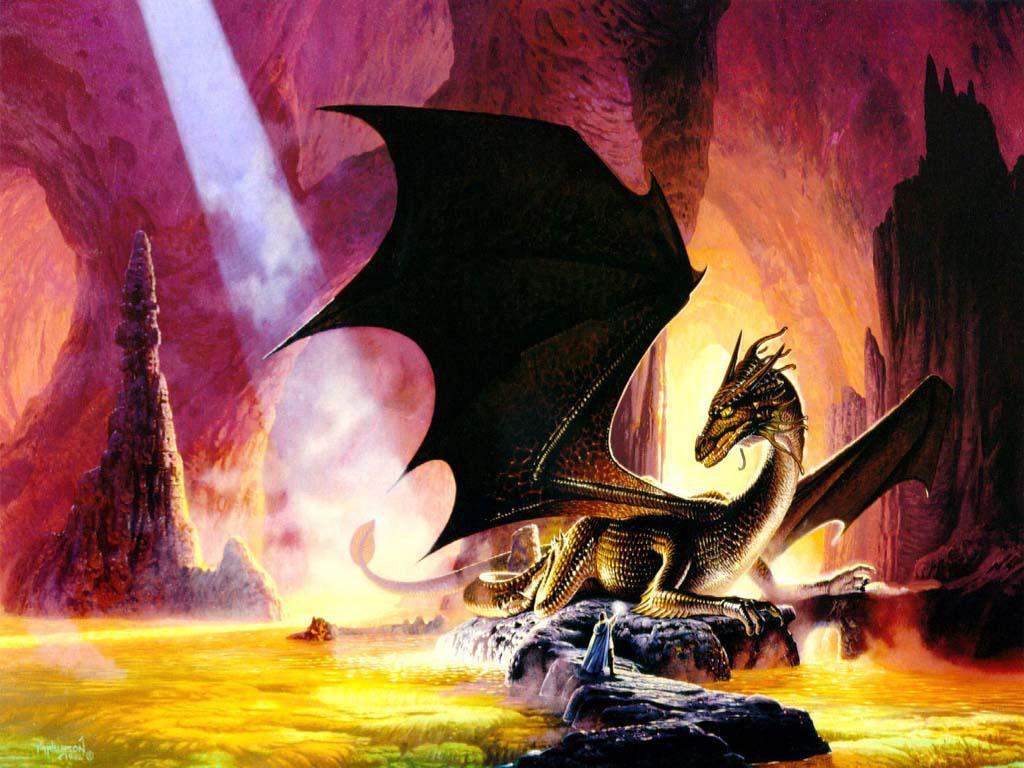 Dragon And Lord Of The Rings - HD Wallpaper 