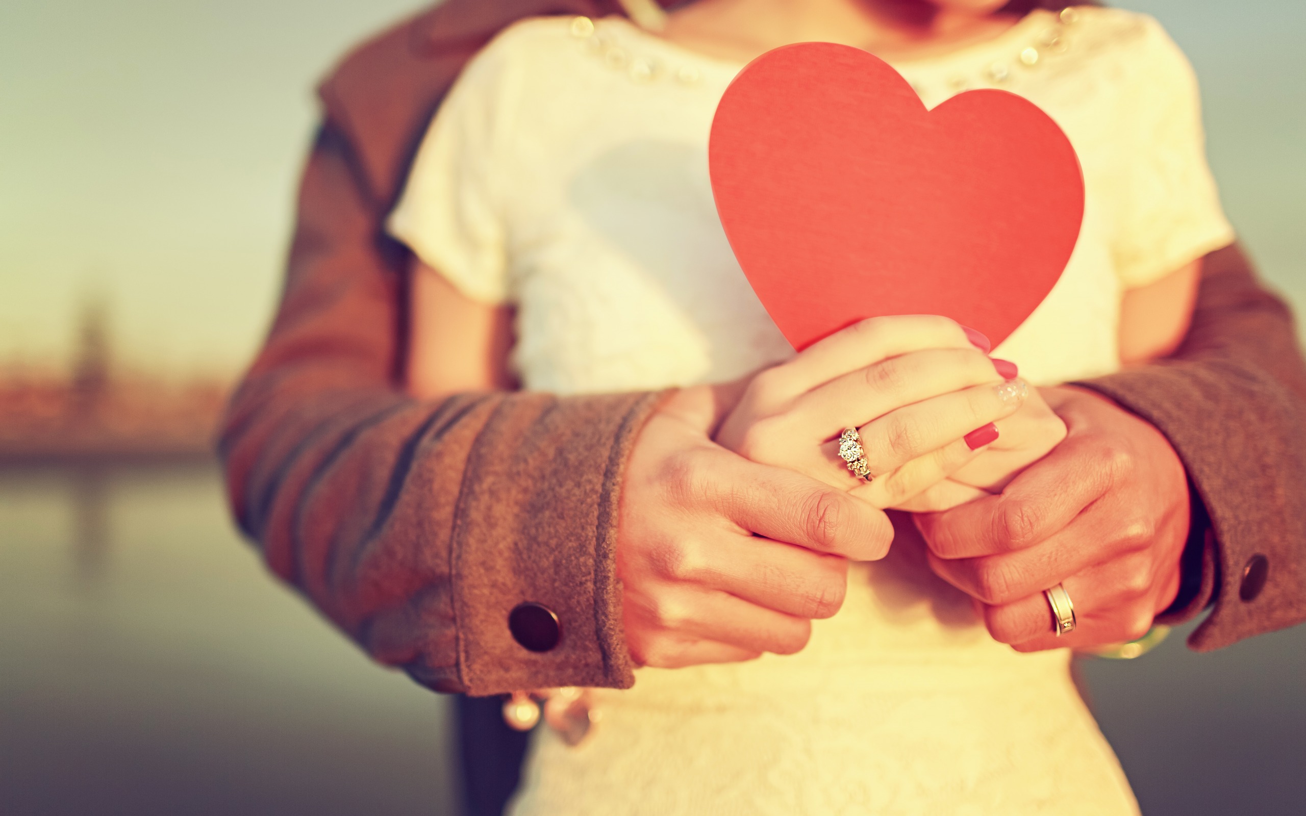 Loving Couple, Engagement Ring, Red Heart, Romance, - Love Relationship Pics Hd - HD Wallpaper 