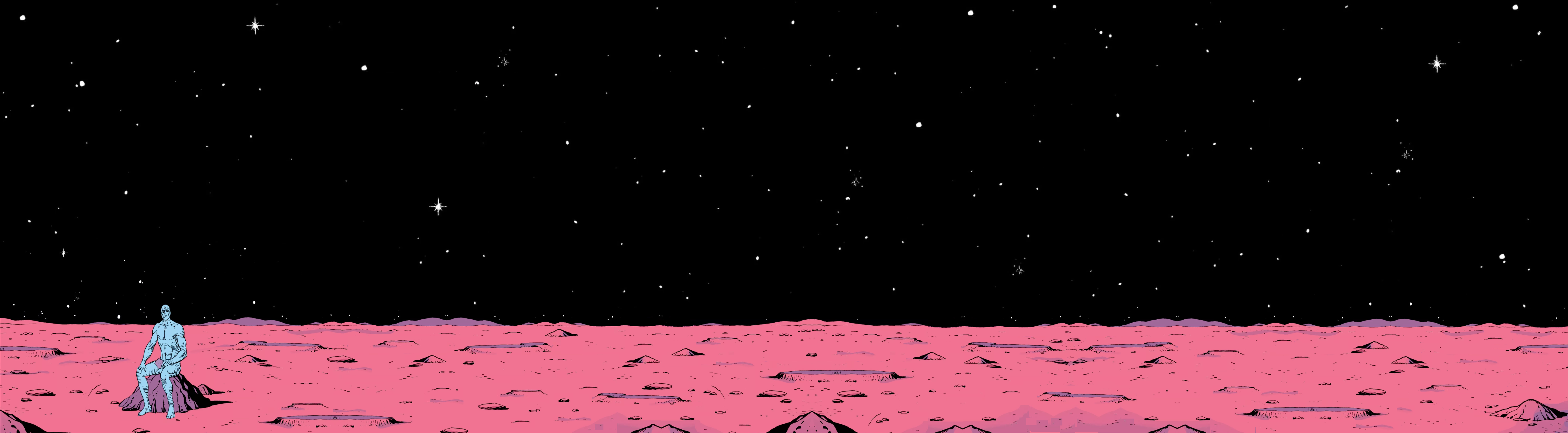 Dr Manhattan Sitting On Mars - HD Wallpaper 