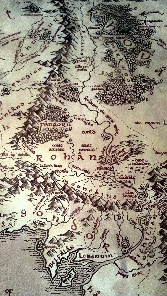 Middle Earth Map Phone Background - 564x999 Wallpaper 