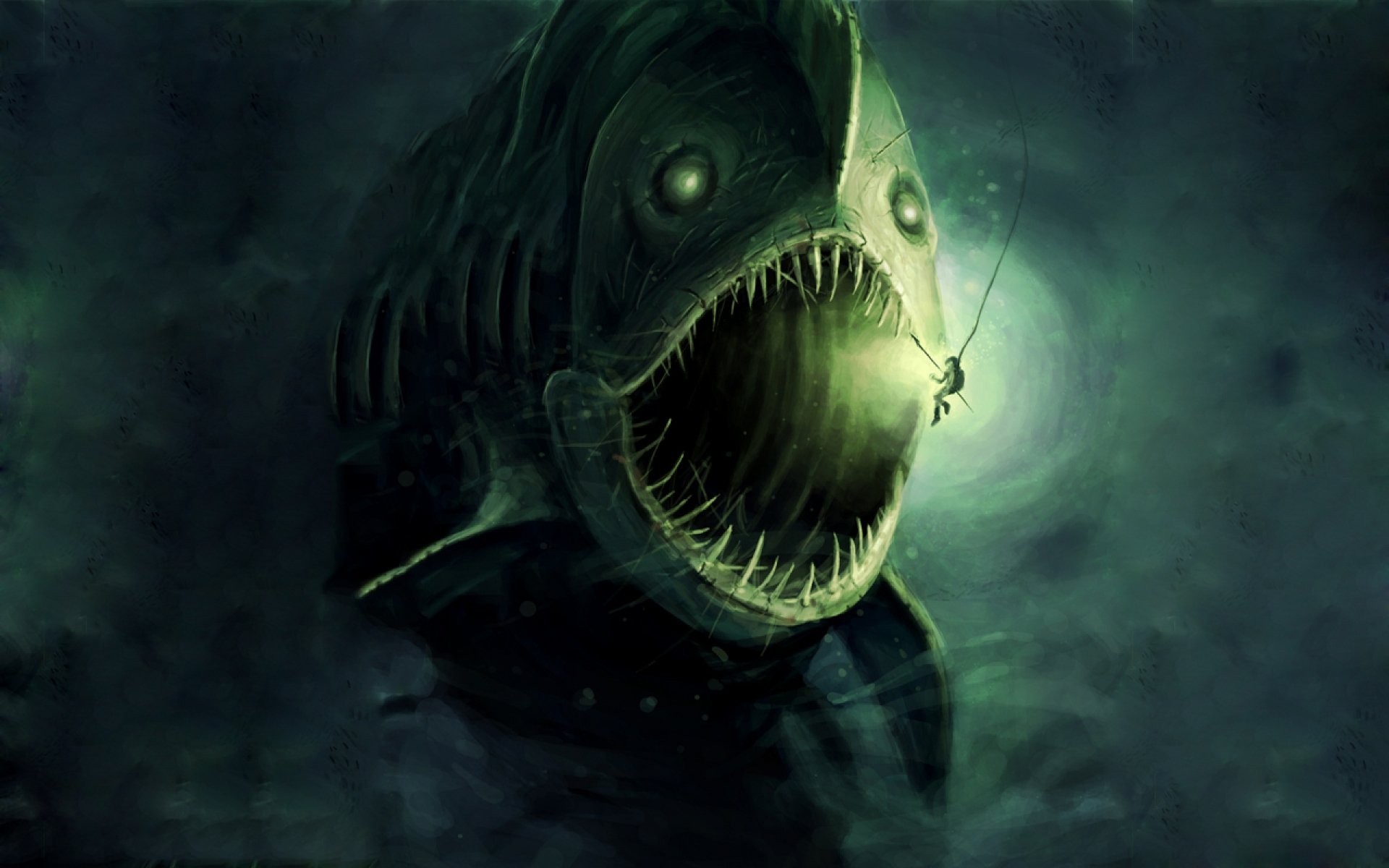 Huge Angler Fish - HD Wallpaper 