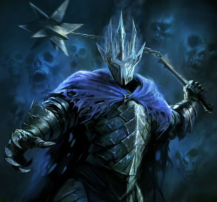 Fantasy Art, Nazgûl, Skull, The Lord Of The Rings - Guardians Of Middle Earth Witch King - HD Wallpaper 
