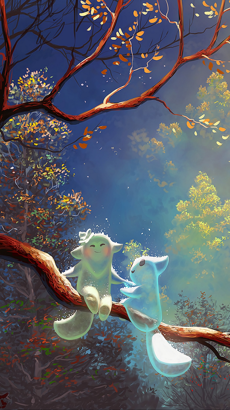 Wallpaper Animals, Tree, Branch, Magic, Art, Fantasy - Fantasy Wallpaper Animals - HD Wallpaper 
