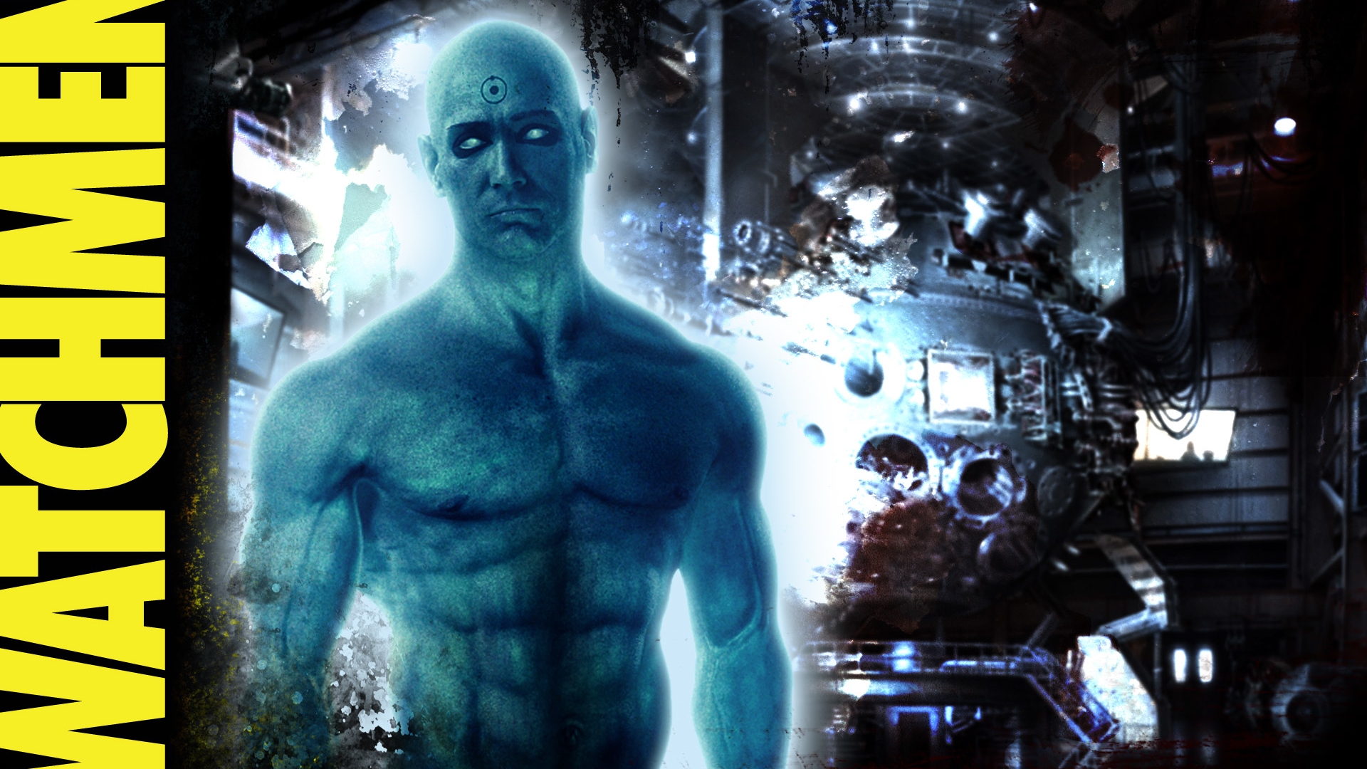 Dr Manhattan Watchmen Poster - HD Wallpaper 