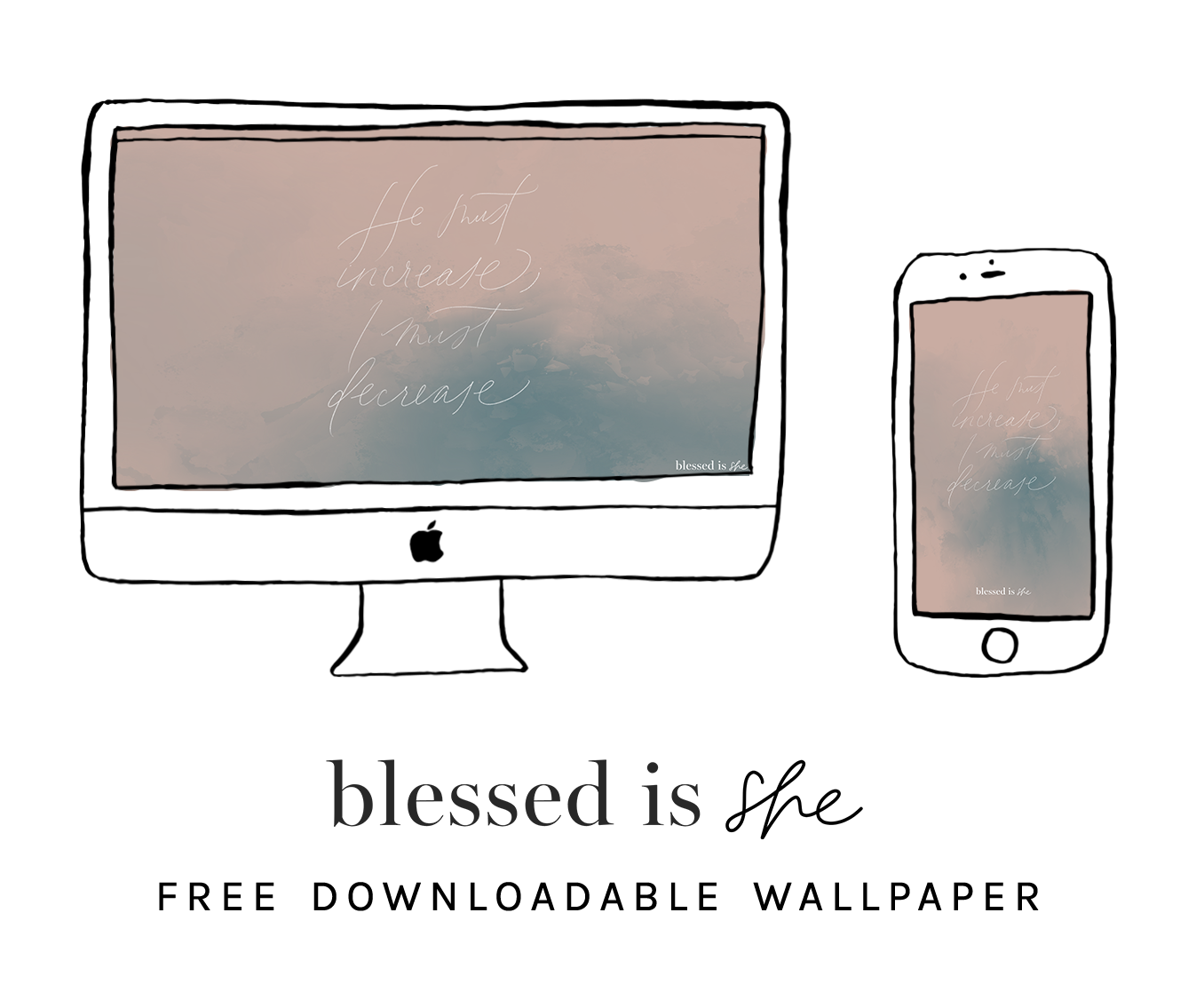 Christmas Wallpaper Blessed Is She - HD Wallpaper 
