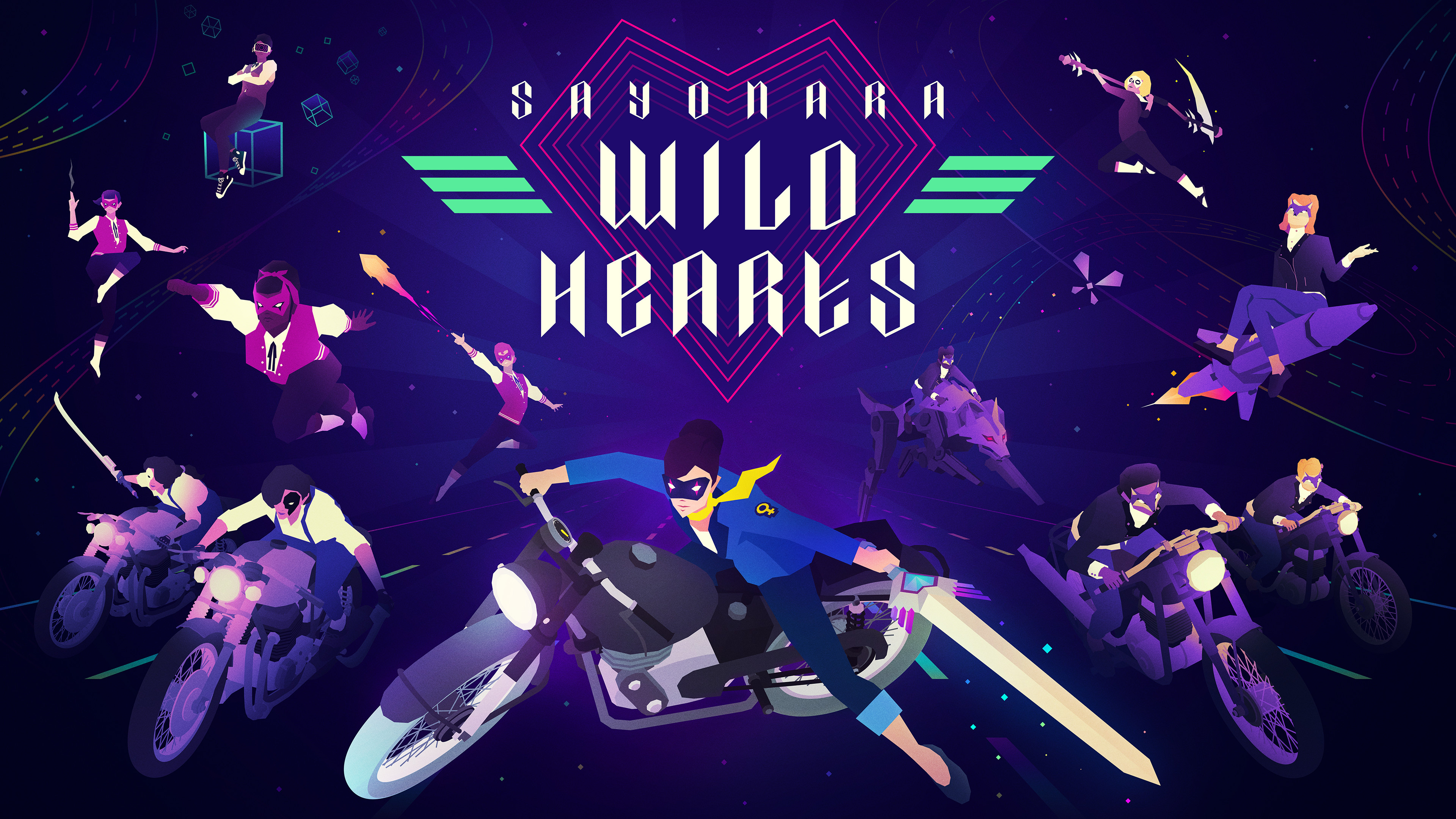 View Media - Apple Arcade Sayonara Wild Hearts - HD Wallpaper 