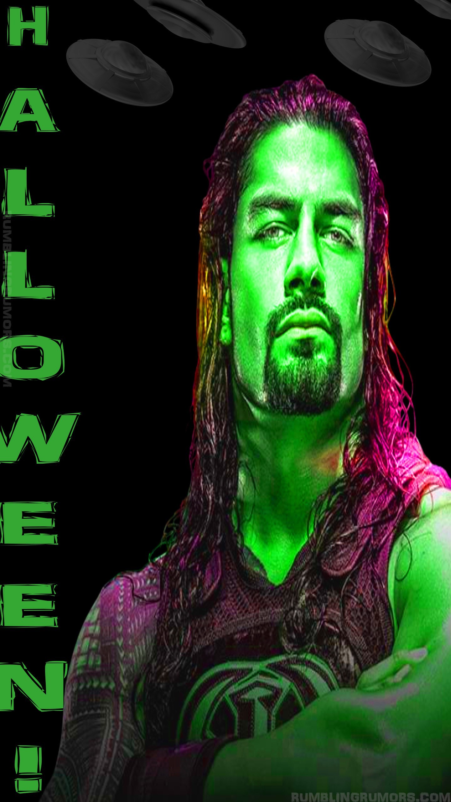Roman Reigns Halloween Night Mobile Hd Wallpaper - Poster - HD Wallpaper 