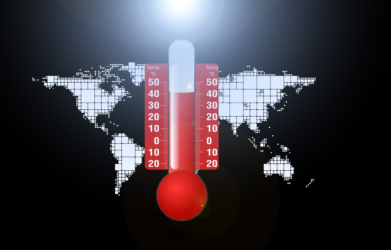 Photo Wallpaper The Problem, Planet, Thermometer, Temperature, - Climate Change - HD Wallpaper 