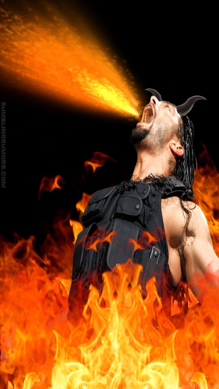 Roman Reigns Fire Images Hd - HD Wallpaper 