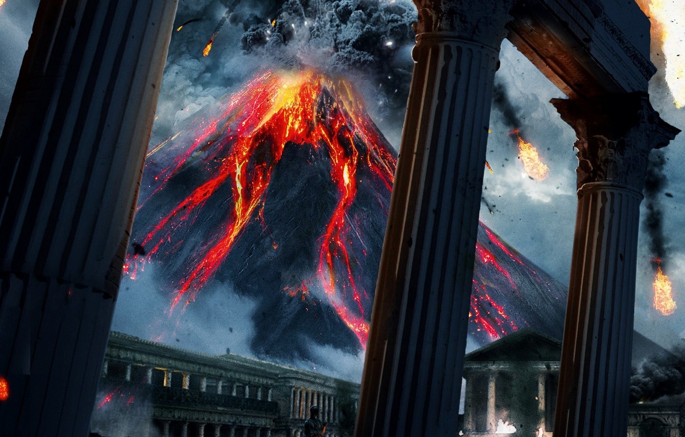 Photo Wallpaper Ash, Fire, The Volcano, The Eruption, - Pompeii Posters - HD Wallpaper 